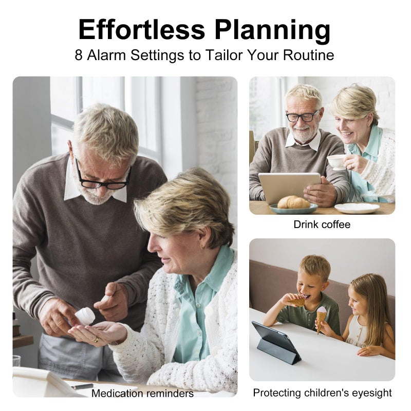 TMC ã€New 2026ã€‘ Dementia Clock Large Digital Clock for Seniors, Large Display with Custom Alarms, Digital Calendar Alarm Day Clock with Day & Date for Elderly, Clear Numbers Alzheimer (Black, SD) - Image 2